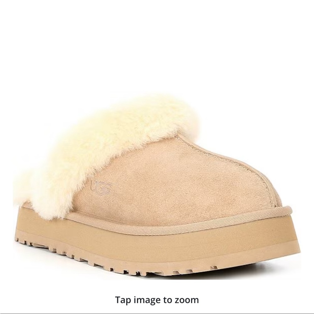 UGG Women's Beige Shearling Slippers